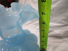 Load image into Gallery viewer, Vintage Fenton Blue Melon Ruffled Edge Vase
