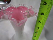 Load image into Gallery viewer, Vintage Fenton Pink Peach Silvercrest Milk Glass Vase
