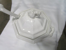 Load image into Gallery viewer, Vintage Red Cliff White Ironstone Grape Motif Serving Soup Tureen with Lid and Ladle
