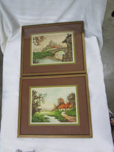 Load image into Gallery viewer, 1930s Camille Boyer Hand Colored European Scene Etchings Framed Set of 2
