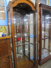 Load image into Gallery viewer, Vintage Pulaski Arch Top Four Glass Shelf Lighted Curio Display Cabinet
