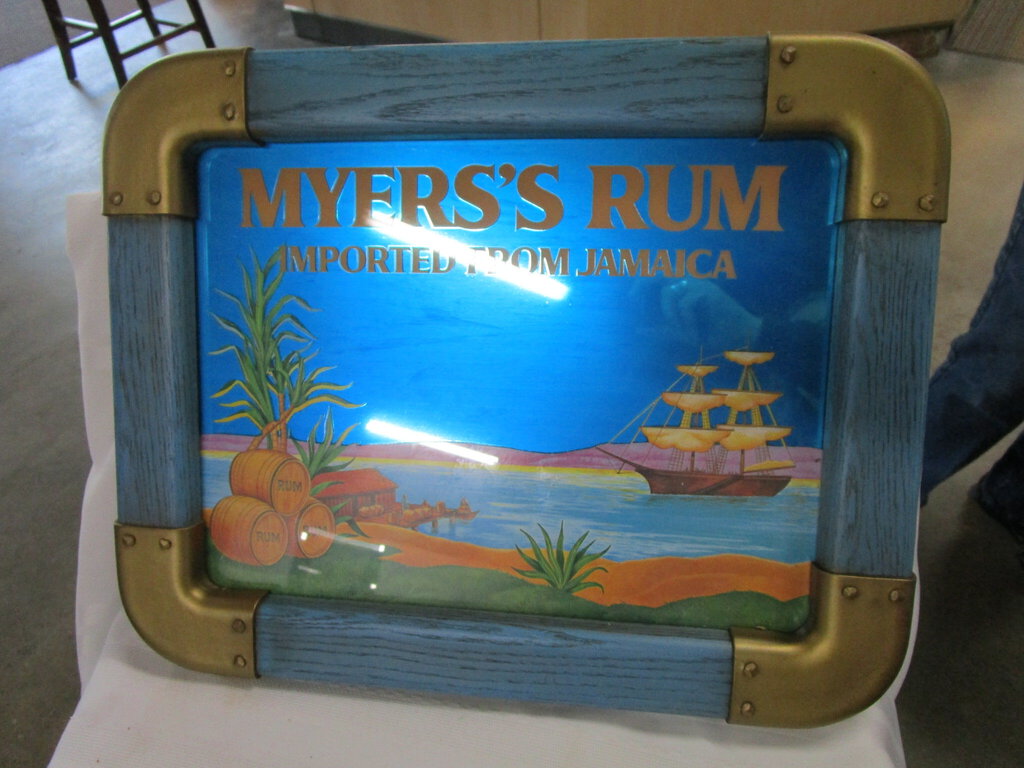 Vintage Myers's Rum Imported From Jamaica Bar Man Cave Mirror