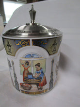 Load image into Gallery viewer, 2007 Seltmann Weiden Limited Edition German Scenes Biscuit Jar with Pewter Lid

