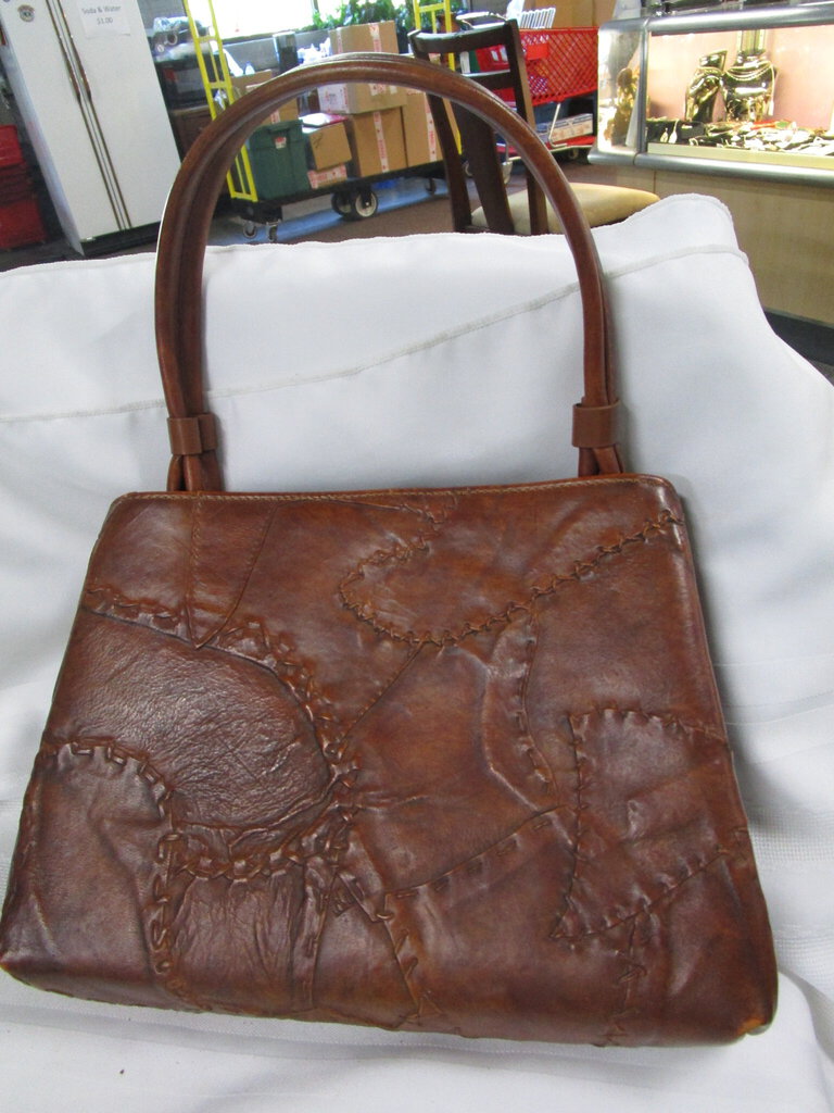Vintage Pieced Leather Women's Shoulder Bag Purse
