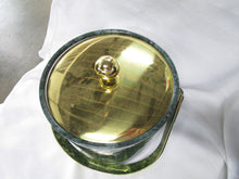 Load image into Gallery viewer, Vintage Kraftware USA Green Marble Faux Plastic Wrap Ice Bucket with Swing Handle
