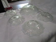 Load image into Gallery viewer, Vintage Anchor Hocking Moonstone Opalescent 5 Piece Berry Bowl Set

