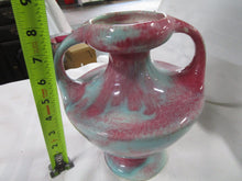 Load image into Gallery viewer, MCM California Pottery 521 Mint/Pink Double Handle Ewer Vase Decor
