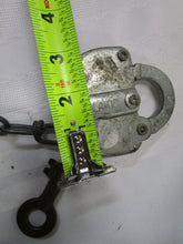 Load image into Gallery viewer, Vintage Adlake K14 Railroad Switch Padlock with Chain and Key
