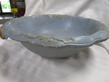 Load image into Gallery viewer, Antique 1851 Pundy Goutier Blue Crackled Wash Basin Pottery Bowl
