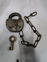 Load image into Gallery viewer, 1967 Slaymaker Penn Railroad Switch Padlock with Chain and Key
