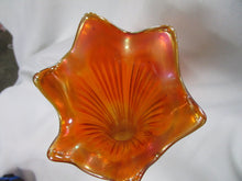 Load image into Gallery viewer, Vintage Northwood Carnival Marigold Ribbed Glass Swung Vase
