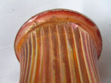 Load image into Gallery viewer, Vintage Northwood Carnival Marigold Ribbed Glass Swung Vase
