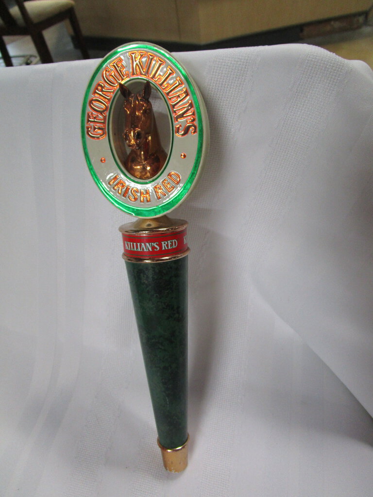 Vintage George Killian's Irish Red Beer Tap Handle