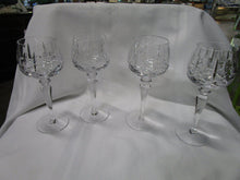 Load image into Gallery viewer, Vintage Cut Crystal X Pattern Wine Glasses Set of 4
