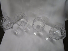 Load image into Gallery viewer, Vintage Cut Crystal X Pattern Wine Glasses Set of 4
