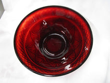 Load image into Gallery viewer, Vintage Cristal d&#39;Arques France Ruby Red Diamond Pattern Serving Bowl
