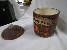 Load image into Gallery viewer, Vintage Treasure Craft USA Ceramic Wood Look Coffee Canister Jar

