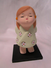 Load image into Gallery viewer, Vintage Japanese Hakata White Flower Dress Doll Child Figurine
