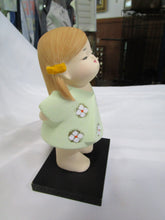 Load image into Gallery viewer, Vintage Japanese Hakata White Flower Dress Doll Child Figurine
