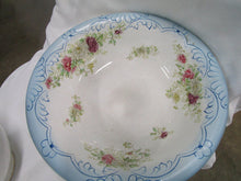 Load image into Gallery viewer, Antique Alba China Floral with Gold Trim Wash Basin and Pitcher Set
