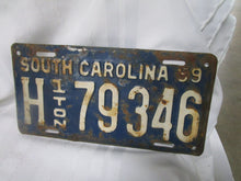 Load image into Gallery viewer, 1959 South Carolina One Ton H 79346 Automobile License Plate Tag
