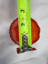 Load image into Gallery viewer, Vintage Amberina Hobnail Glass Small Cracked Egg Tripod Vase Bowl

