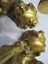 Load image into Gallery viewer, Vintage Musical Cherubs Architectural Salvage Solid Metal Figures
