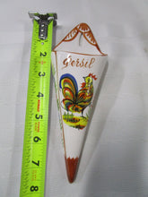 Load image into Gallery viewer, Vintage Henriot Quimper France Handpainted Persil Rooster Small Wall Pocket
