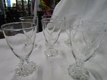 Load image into Gallery viewer, Vintage Anchor Hocking Boopie Clear Glass Juice Liquor Footed Glasses Set of 6
