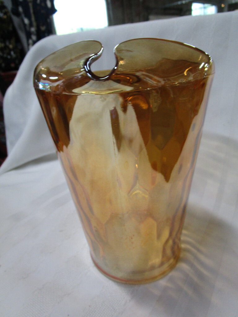 Jeanette Honeycomb store Marigold Carnival Glass Pitcher