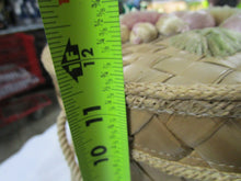 Load image into Gallery viewer, Vintage Philippines Woven Floral Hat Wig Basket Box
