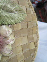 Load image into Gallery viewer, Vintage Philippines Woven Floral Hat Wig Basket Box
