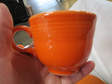 Load image into Gallery viewer, Fiestaware Orange Coffee Tea Mug and Small Plates Set of 4
