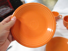 Load image into Gallery viewer, Fiestaware Orange Coffee Tea Mug and Small Plates Set of 4
