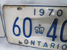 Load image into Gallery viewer, 1970 Ontario 60 403 Automobile License Plate Tag Matched Pair
