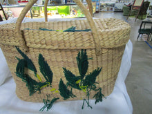 Load image into Gallery viewer, Vintage Mexico Woven Carry Bag and (3) Handmade Marionettes
