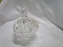 Load image into Gallery viewer, Vintage Clear Glass Footed Candy Dish with Lid
