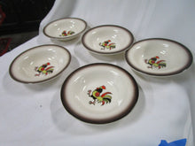Load image into Gallery viewer, Vintage Metlox Provincial Red Rooster Dessert Bowls Set of 5
