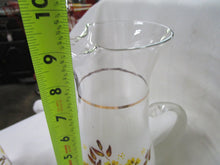 Load image into Gallery viewer, MCM Retro Clear/Frosted Floral Juice Carafe and (5) Juice Glasses
