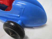 Load image into Gallery viewer, Vintage Processed Plastics Co. No. 7 Blue Plastic Toy Race Car with Driver
