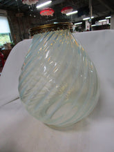 Load image into Gallery viewer, Vintage French Opalescent Swirl Large Glass Lampshade
