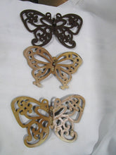 Load image into Gallery viewer, Vintage Homco Brown Plastic Butterfly Wall Plaques Set of 3
