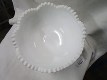 Load image into Gallery viewer, Vintage White Milk Glass Hobstar Shell Star Compote Bowl
