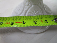 Load image into Gallery viewer, Vintage White Milk Glass Hobstar Shell Star Compote Bowl
