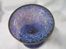Load image into Gallery viewer, Vintage Hand Blown Purple/Green Art Glass Vase
