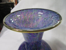 Load image into Gallery viewer, Vintage Hand Blown Purple/Green Art Glass Vase
