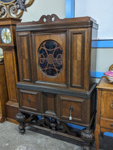 Load image into Gallery viewer, Antique Jacobean Tudor China Hutch
