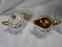 Load image into Gallery viewer, Vintage ZS &amp; C Bavaria White Iridescent Floral Creamer and Sugar Set
