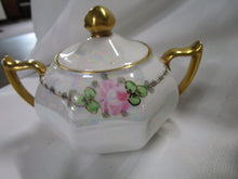 Load image into Gallery viewer, Vintage ZS &amp; C Bavaria White Iridescent Floral Creamer and Sugar Set

