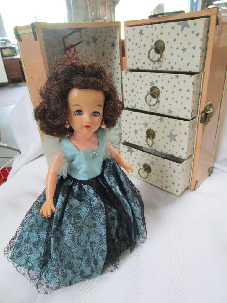 1950's Little Miss Revlon by IDEAL with Carry Locker and Clothes
